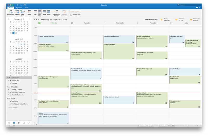 adding google calendar to outlook for mac